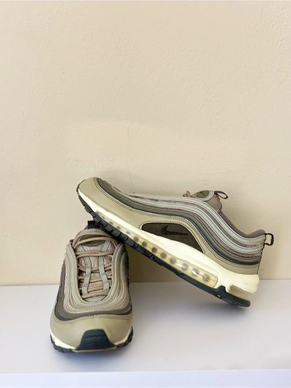 Nike Air Max 97 in Olive Green and Beige